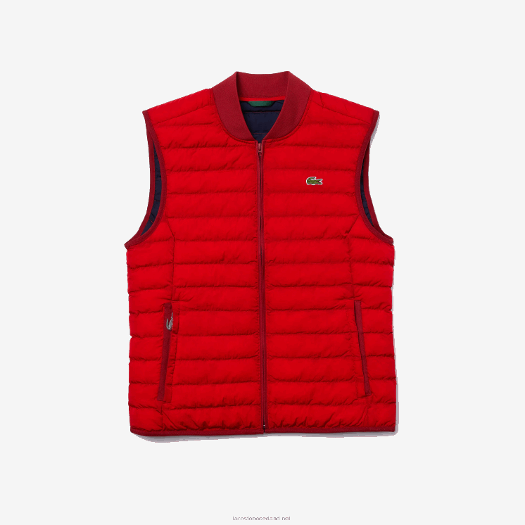 Lacoste lichtgewicht opvouwbare waterafstotende pufferjas 0828H1288 rood 240 Heren