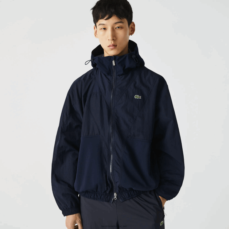 Lacoste live grafisch logo colorblock jack met ritssluiting 0828H1315 marineblauw 5fs Heren