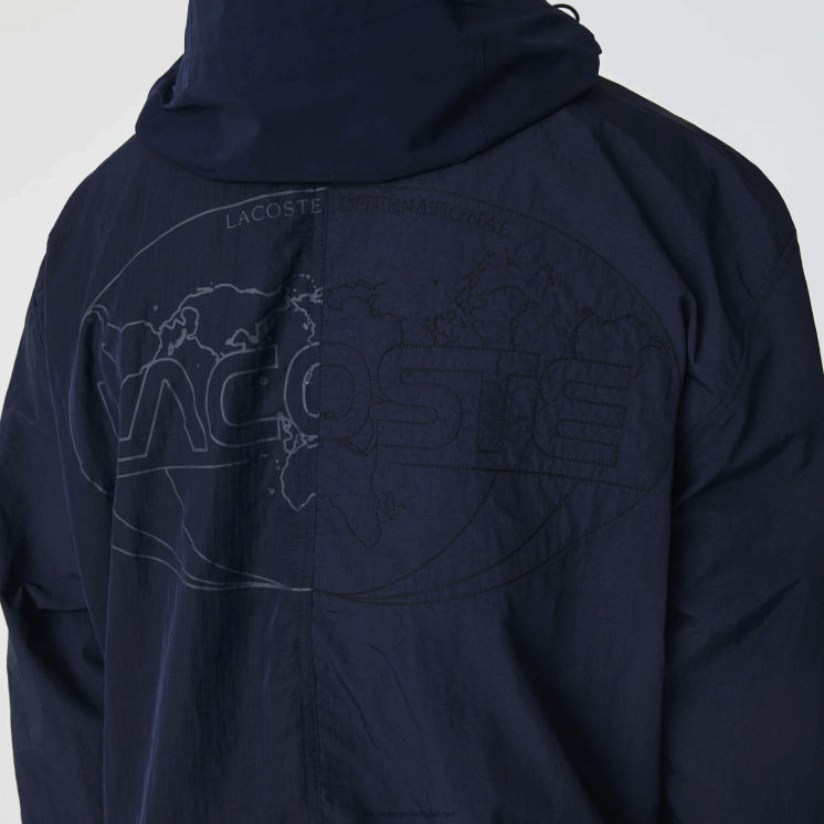 Lacoste live grafisch logo colorblock jack met ritssluiting 0828H1315 marineblauw 5fs Heren