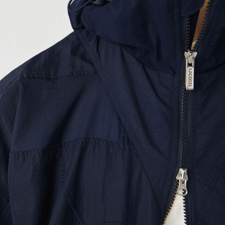 Lacoste live grafisch logo colorblock jack met ritssluiting 0828H1315 marineblauw 5fs Heren