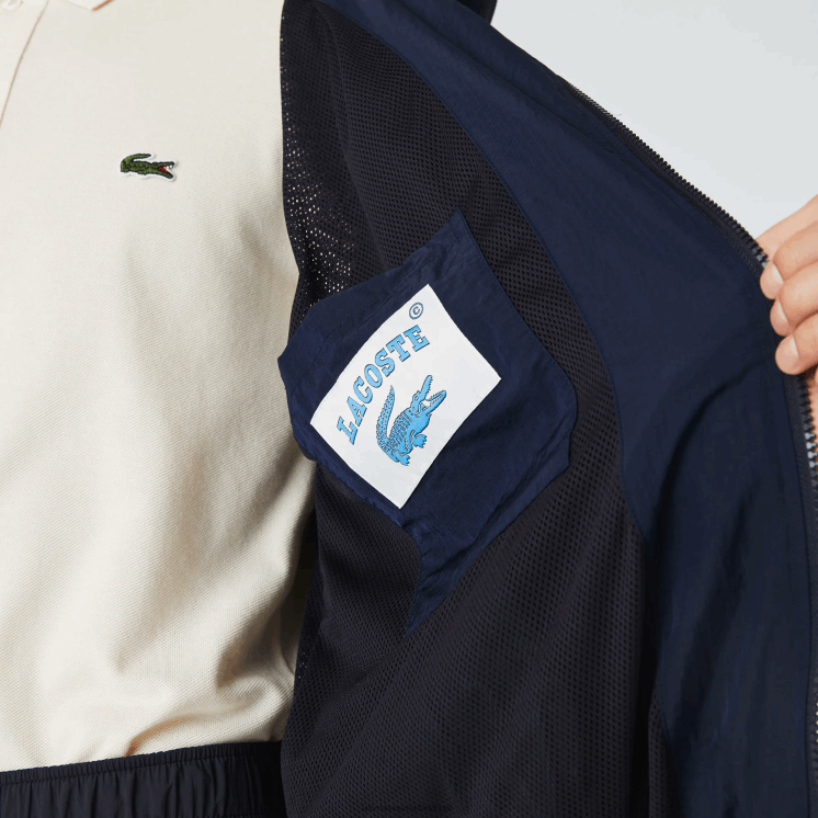 Lacoste live grafisch logo colorblock jack met ritssluiting 0828H1315 marineblauw 5fs Heren