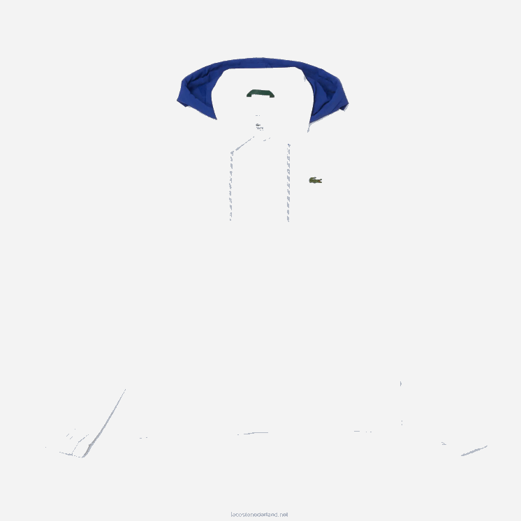 Lacoste live jack met contrasterende capuchon en knopen 0828H1316 wit blauw em Heren