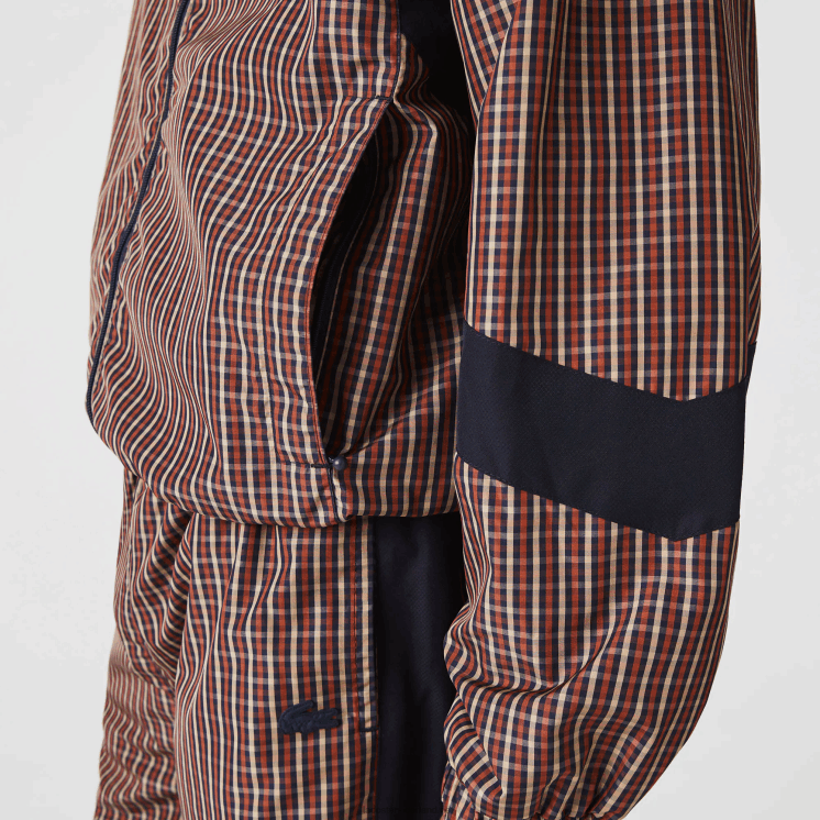 Lacoste live licht geruit jack met ritssluiting 0828H1278 marineblauw wit qrn Heren
