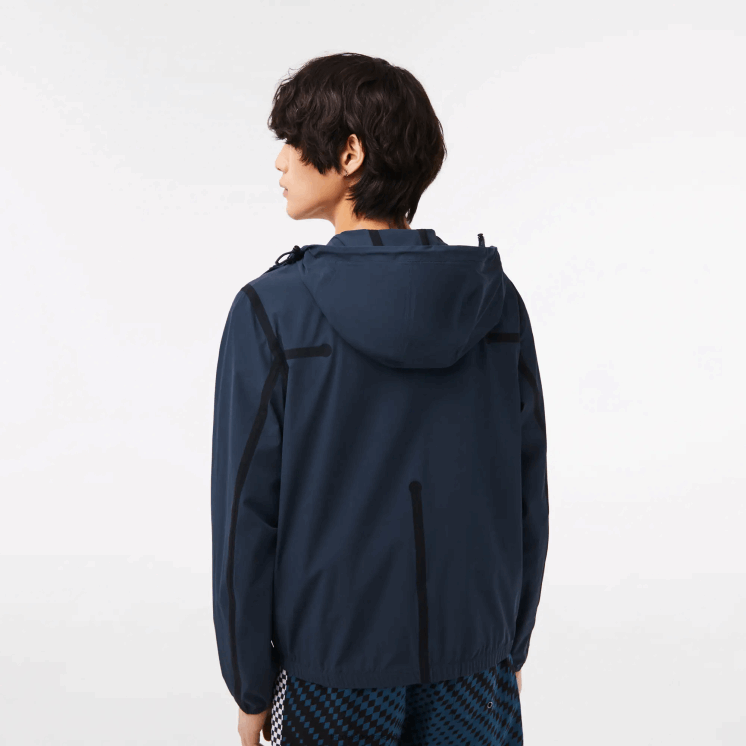 Lacoste shorttrackjack van gerecycled polyamide 0828H10 blauwe kxe Heren