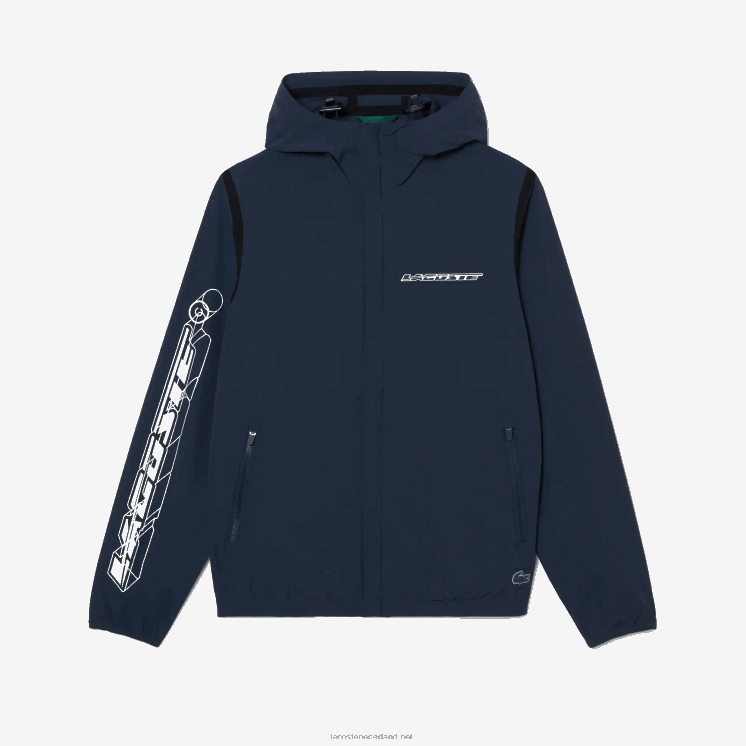 Lacoste shorttrackjack van gerecycled polyamide 0828H10 blauwe kxe Heren