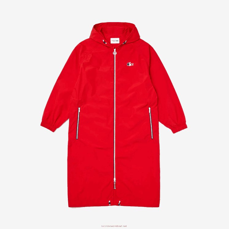 Lacoste sport franse sport spirit edition opvouwbare regenjas 0828H1295 rood wit marineblauw yy2 Heren