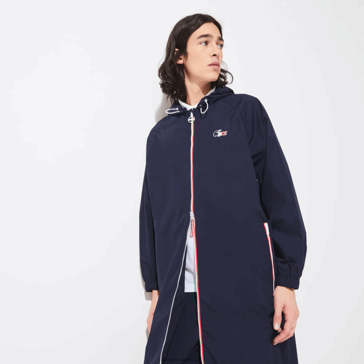 Lacoste sport franse sport spirit edition opvouwbare regenjas 0828H1296 marineblauw wit rood wet Heren