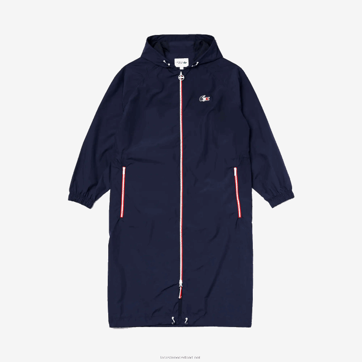 Lacoste sport franse sport spirit edition opvouwbare regenjas 0828H1296 marineblauw wit rood wet Heren