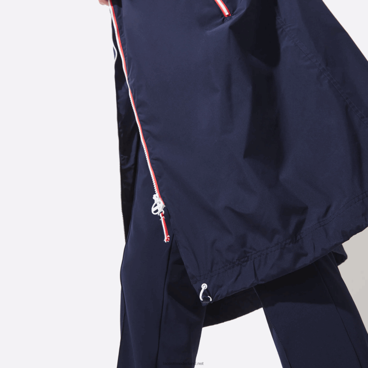 Lacoste sport franse sport spirit edition opvouwbare regenjas 0828H1296 marineblauw wit rood wet Heren