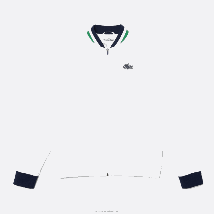 Lacoste sport lichtgewicht waterafstotend jack 0828H1321 wit marineblauw wit groen gqe Heren