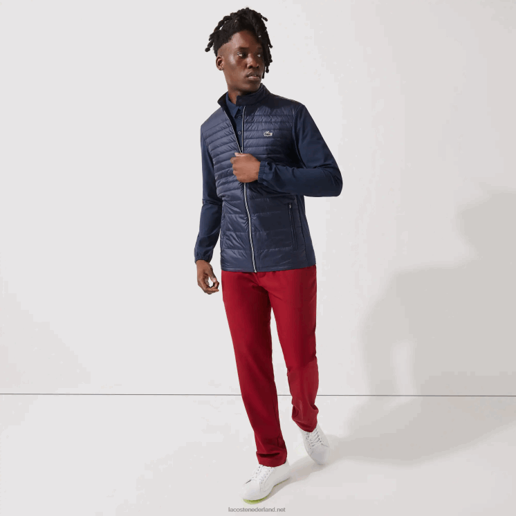 Lacoste sport lichtgewicht waterbestendig gewatteerd golfjack 0828H1302 marineblauw 5fs Heren
