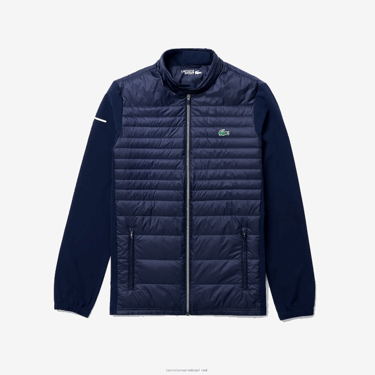 Lacoste sport lichtgewicht waterbestendig gewatteerd golfjack 0828H1302 marineblauw 5fs Heren