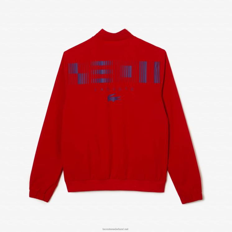 Lacoste sport x novak djokovic trainingsjack 0828H1266 rood paars trf Heren