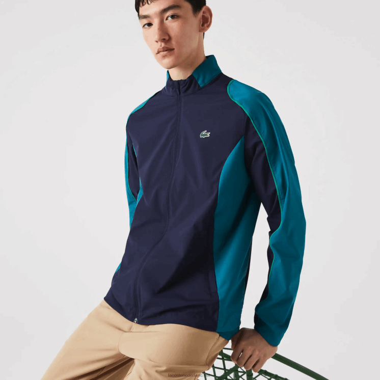 Lacoste sportief opvouwbaar golfjack 0828H1277 marineblauw groen 6h2 Heren