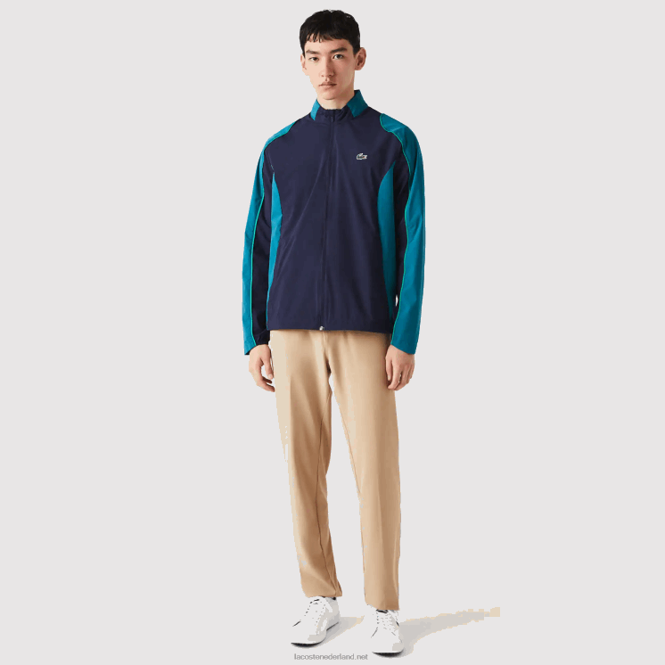 Lacoste sportief opvouwbaar golfjack 0828H1277 marineblauw groen 6h2 Heren