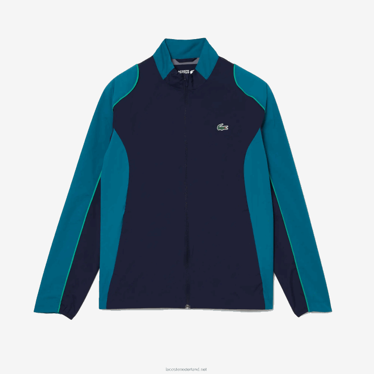 Lacoste sportief opvouwbaar golfjack 0828H1277 marineblauw groen 6h2 Heren
