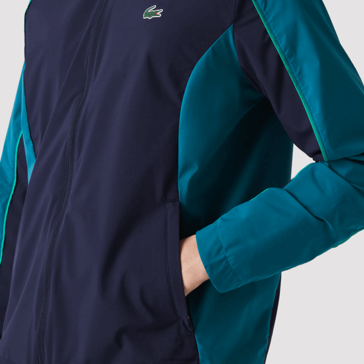 Lacoste sportief opvouwbaar golfjack 0828H1277 marineblauw groen 6h2 Heren
