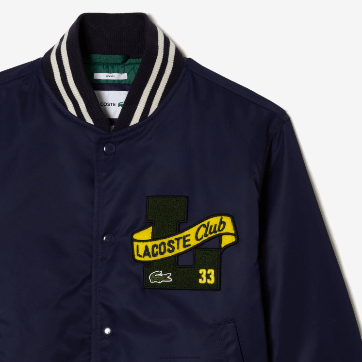 Lacoste teddy jas 0828H383 marineblauw 166 Heren