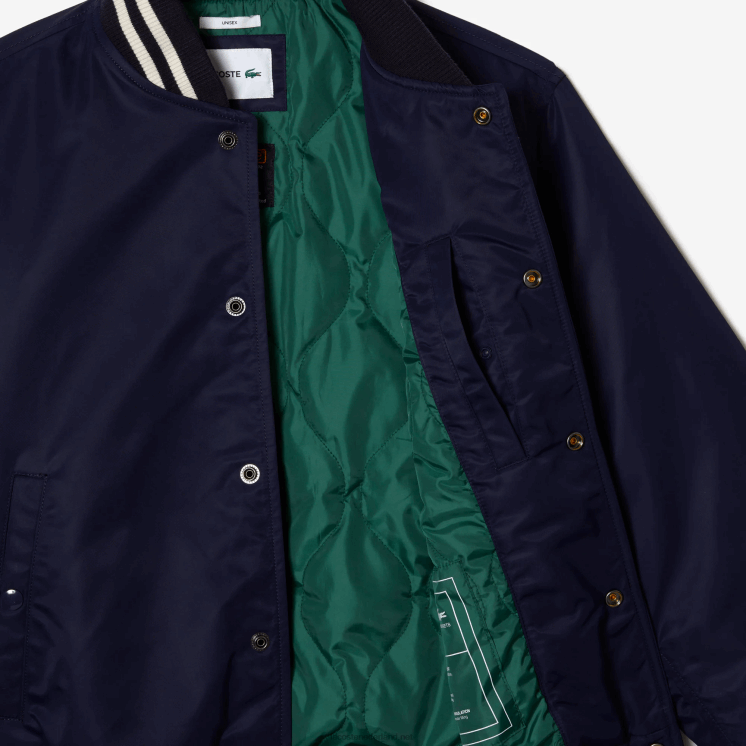Lacoste teddy jas 0828H383 marineblauw 166 Heren