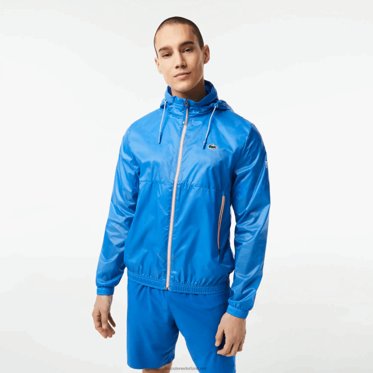Lacoste tennis x novak djokovic jack met ritssluiting 0828H402 blauw l99 Heren