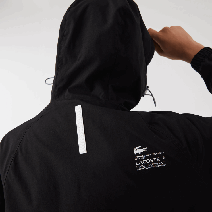 Lacoste twill jack met merknaam 0828H1292 zwart 031 Heren
