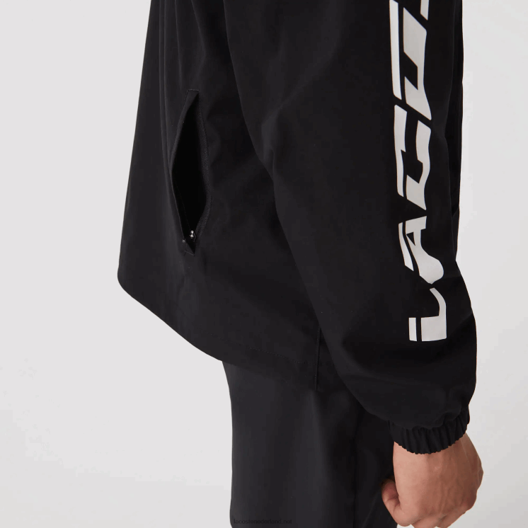 Lacoste twill jack met merknaam 0828H1292 zwart 031 Heren