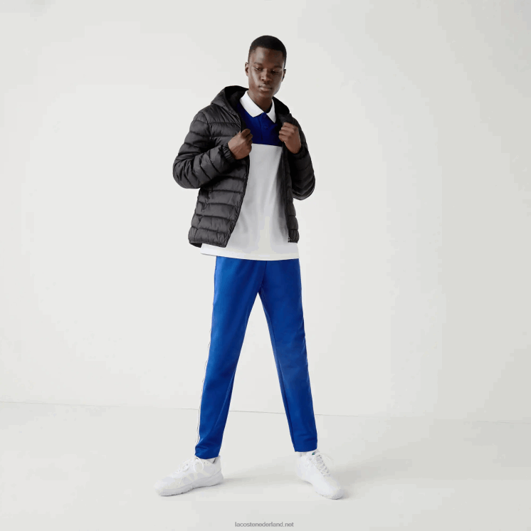 Lacoste waterafstotend gewatteerd sportjack met capuchon 0828H1319 zwart c31 Heren