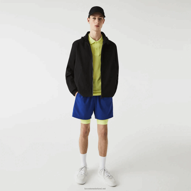 Lacoste waterafstotend jack met korte ritssluiting 0828H1314 zwart 031 Heren