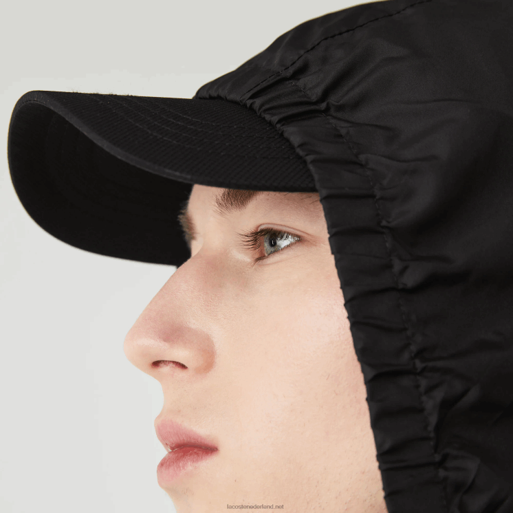 Lacoste waterafstotend jack met korte ritssluiting 0828H1314 zwart 031 Heren