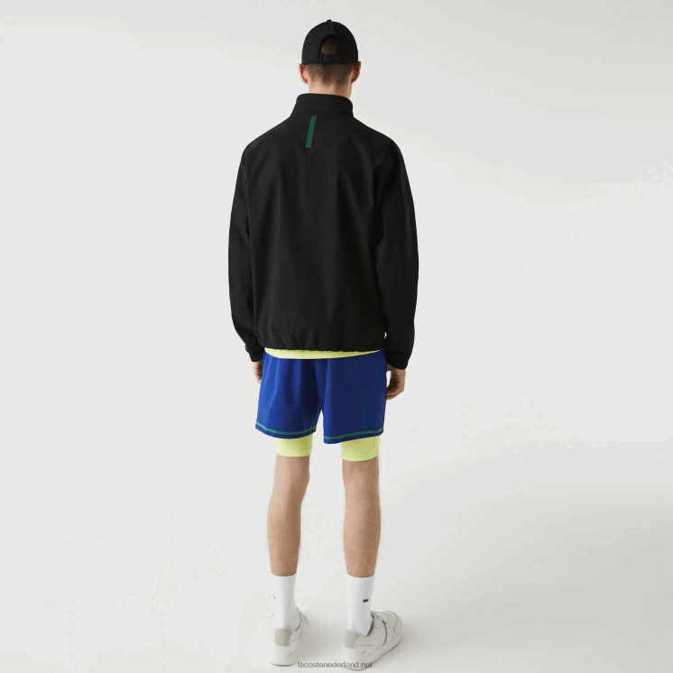 Lacoste waterafstotend jack met korte ritssluiting 0828H1314 zwart 031 Heren
