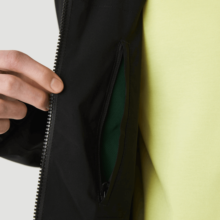 Lacoste waterafstotend jack met korte ritssluiting 0828H1314 zwart 031 Heren