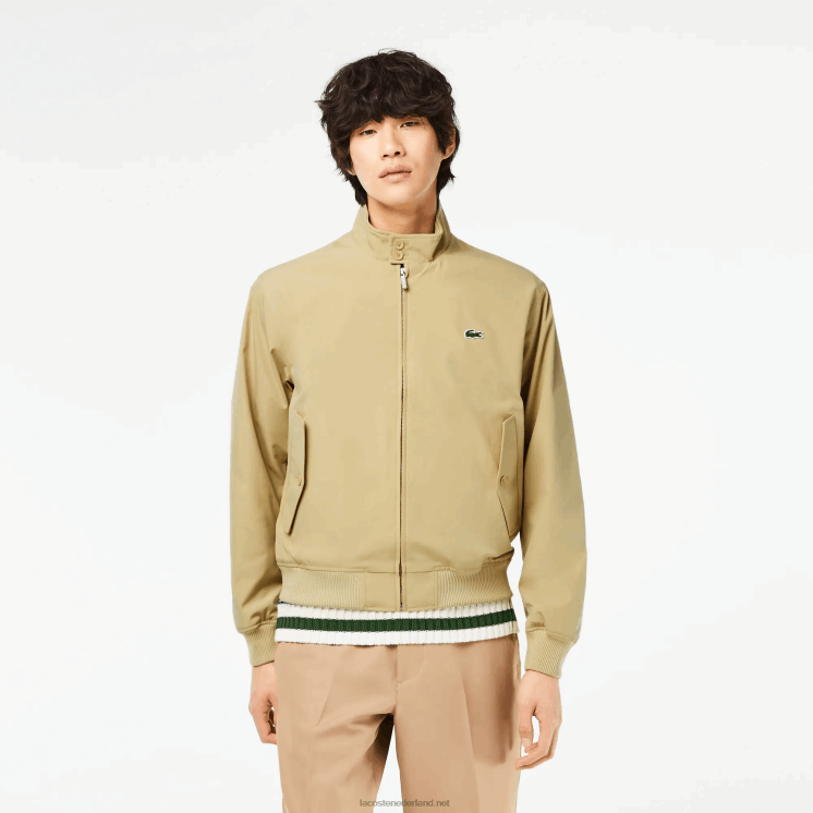 Lacoste waterafstotend licht keperjack 0828H404 beige ku4 Heren