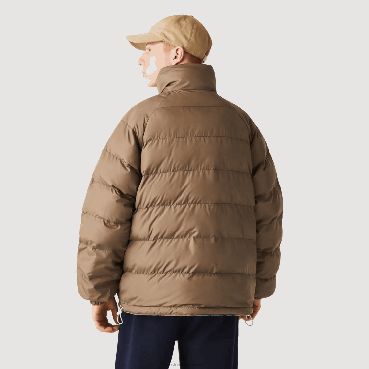 Lacoste waterafstotend omkeerbaar jack 0828H1225 witbeige 7dx Heren