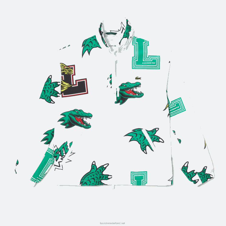 Lacoste waterafstotend tafzijde jack 0828H1245 witte sbh Heren