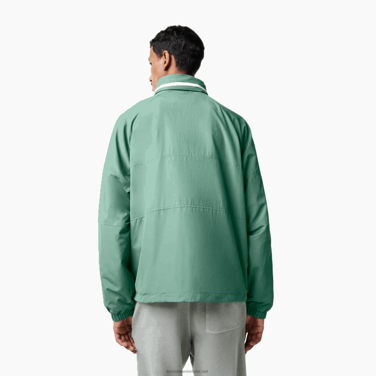 Lacoste waterafstotende jas met afneembare capuchon 0828H390 kaki groen kx5 Heren