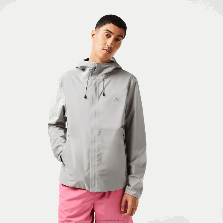 Lacoste waterdicht shorttrackjack 0828H387 grijze kzw Heren