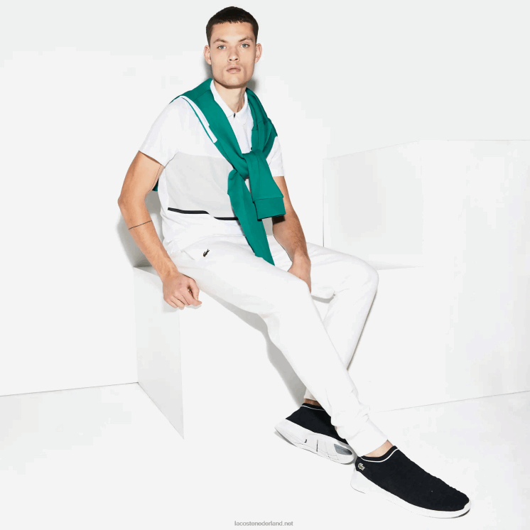 Lacoste sport fleece tennis joggingbroek 0828H960 wit 001 Heren