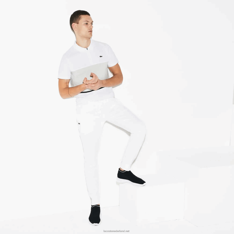 Lacoste sport fleece tennis joggingbroek 0828H960 wit 001 Heren