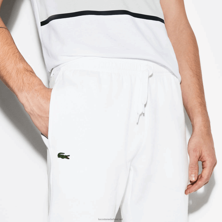 Lacoste sport fleece tennis joggingbroek 0828H960 wit 001 Heren