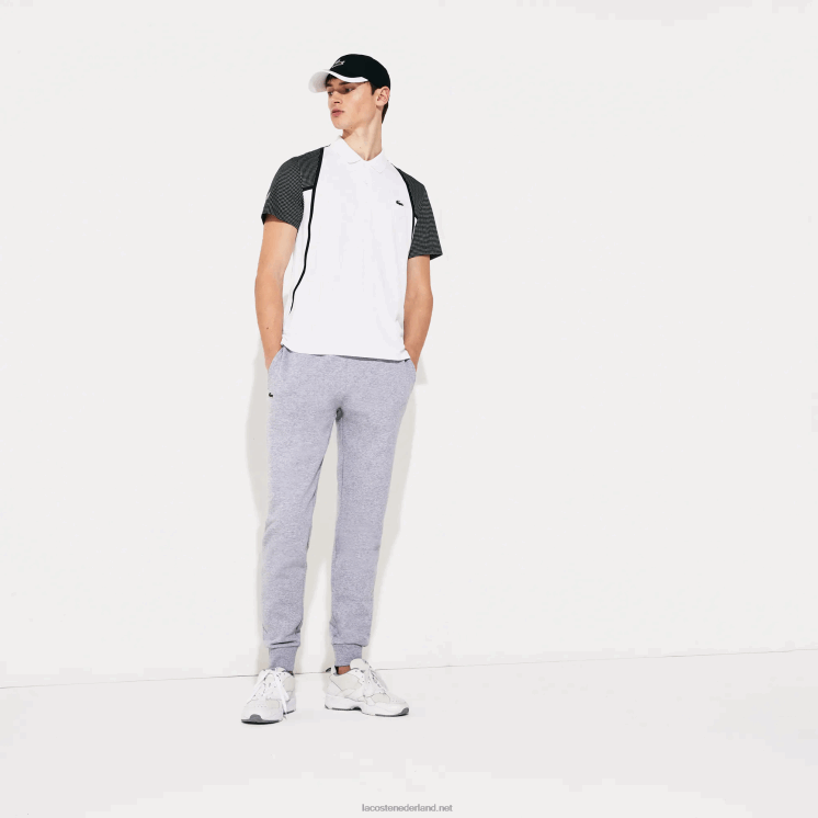 Lacoste sport fleece tennis joggingbroek 0828H964 grijze chine ca Heren