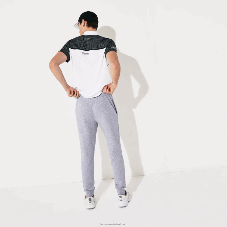 Lacoste sport fleece tennis joggingbroek 0828H964 grijze chine ca Heren