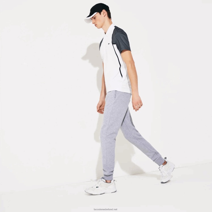 Lacoste sport fleece tennis joggingbroek 0828H964 grijze chine ca Heren