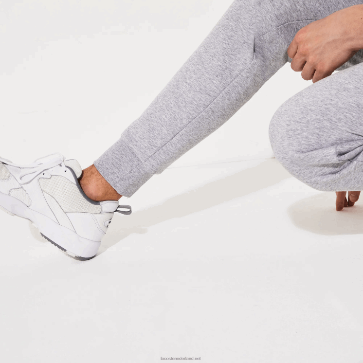 Lacoste sport fleece tennis joggingbroek 0828H964 grijze chine ca Heren