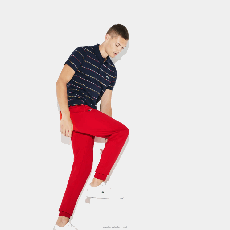 Lacoste sport fleece tennis joggingbroek 0828H986 rood 240 Heren