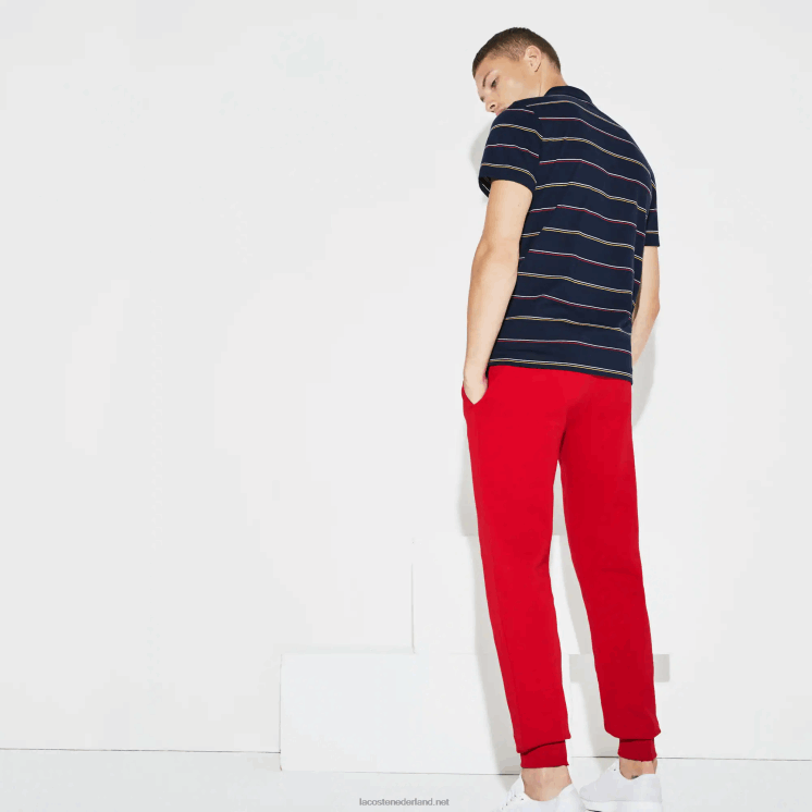 Lacoste sport fleece tennis joggingbroek 0828H986 rood 240 Heren