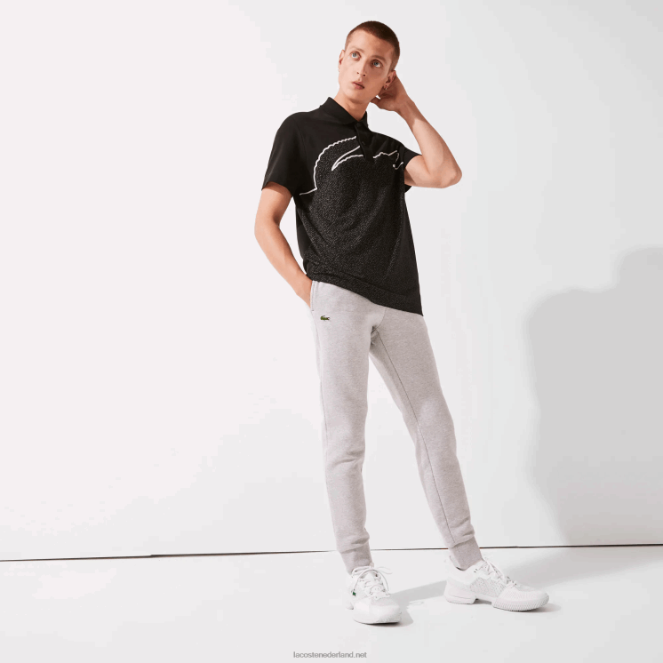Lacoste sport katoenen fleece tennis joggingbroek 0828H1204 grijze chine ca Heren