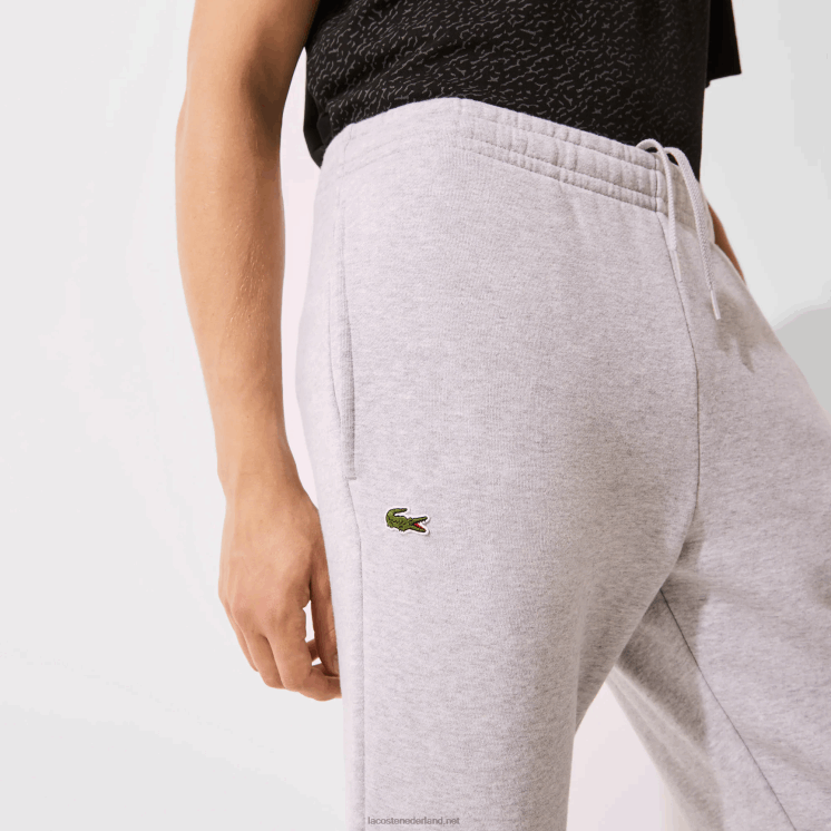 Lacoste sport katoenen fleece tennis joggingbroek 0828H1204 grijze chine ca Heren