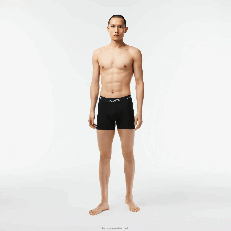 Lacoste Set van 5 boxershorts met logotaille 0828H1399 zwart 031 Heren