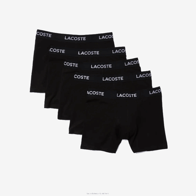 Lacoste Set van 5 boxershorts met logotaille 0828H1399 zwart 031 Heren