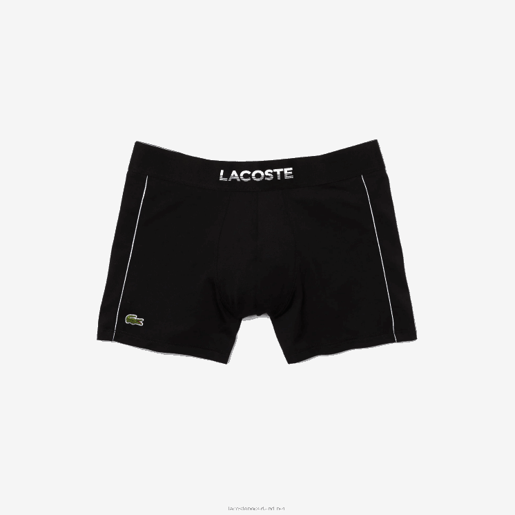 Lacoste ademende technische mesh romp 0828H1557 zwart wit 258 Heren